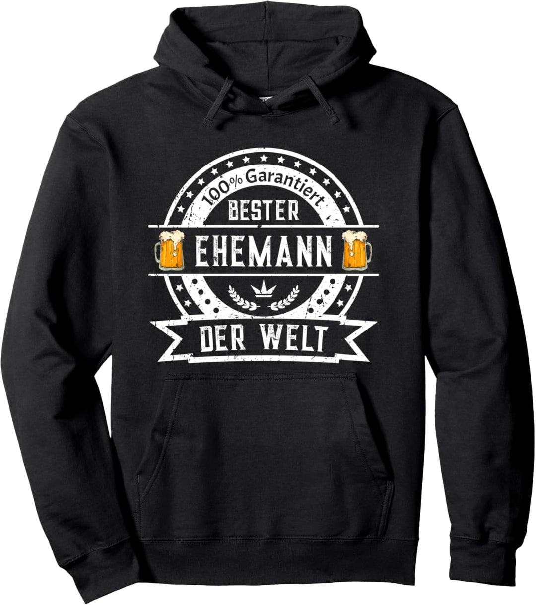 Herren Bester Ehemann der Welt Motiv Hochzeitstag Familie Pullover Hoodie