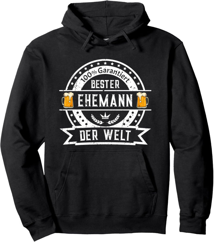 Herren Bester Ehemann der Welt Motiv Hochzeitstag Familie Pullover Hoodie