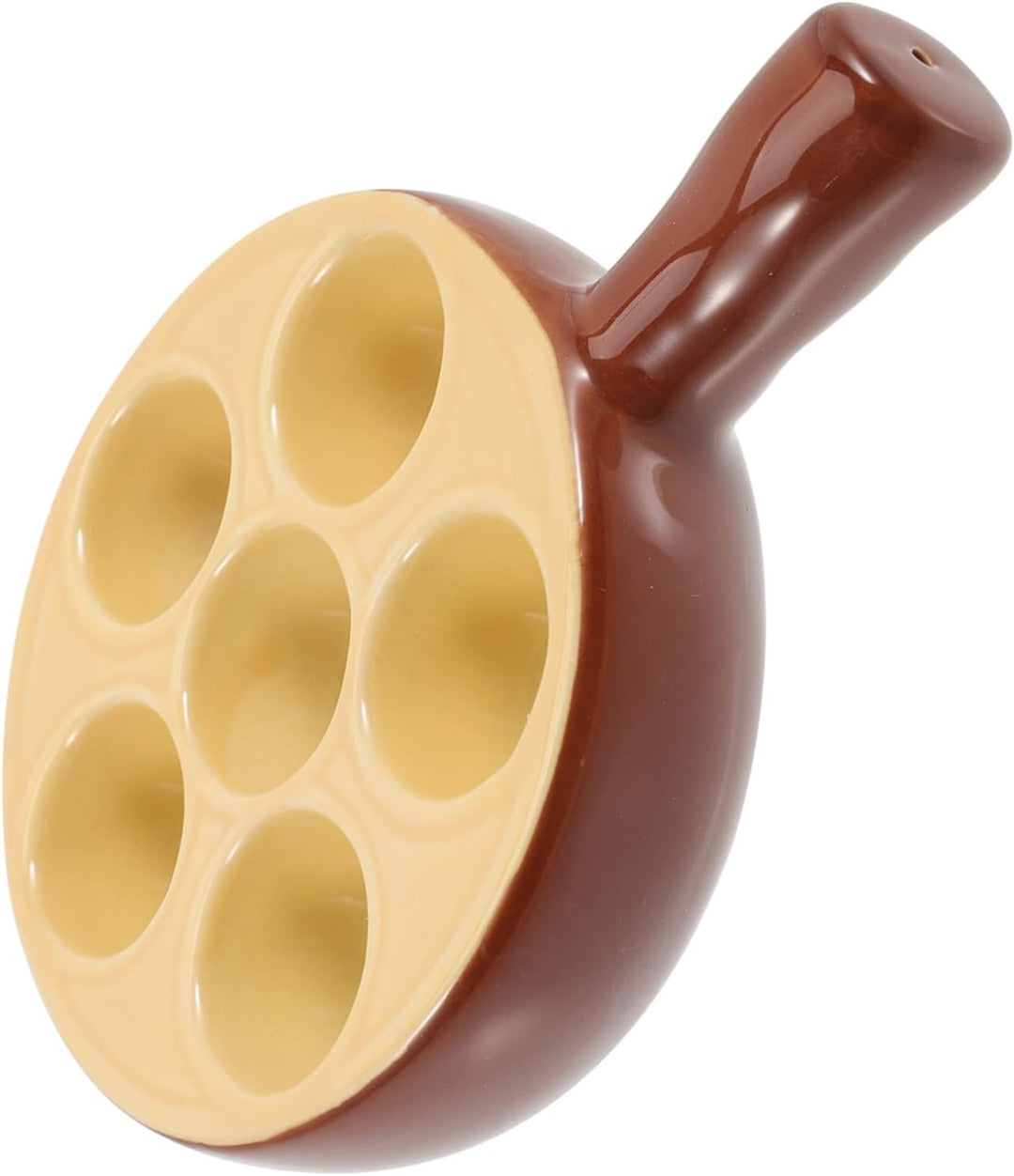 jojofuny Keramik Schneckenbackform mit Griff 45 Zoll Robustes Schneckenschalentablett mit Mehrfachsc