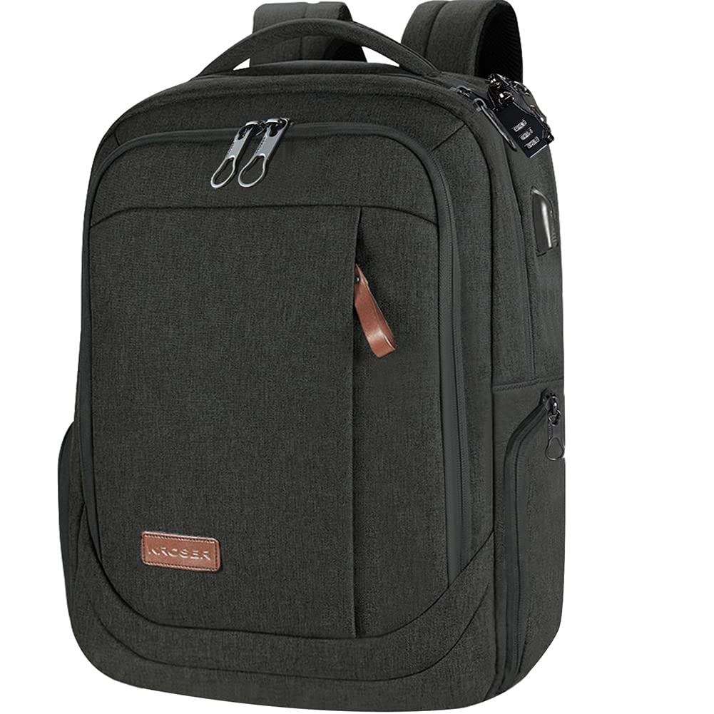 KROSER Laptop Rucksack 17,3 Zoll Reiserucksack Handgepäck Tagesrucksack Wasserabweisende Multifunkti