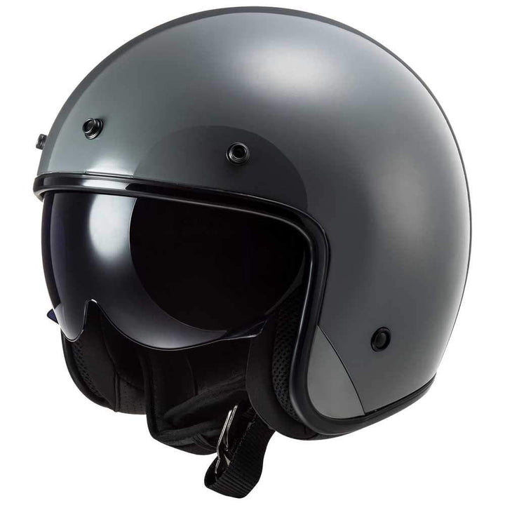 LS2 Motorradhelm OF601 BOB NARDO GREY, Grau, XS XS Grau, XS Grau