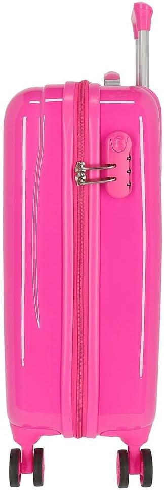 Disney Minnie Wild Flower Kabinentasche, Rosa, 38 x 55 x 20 cm, starrer ABS-Kombinationsverschluss s