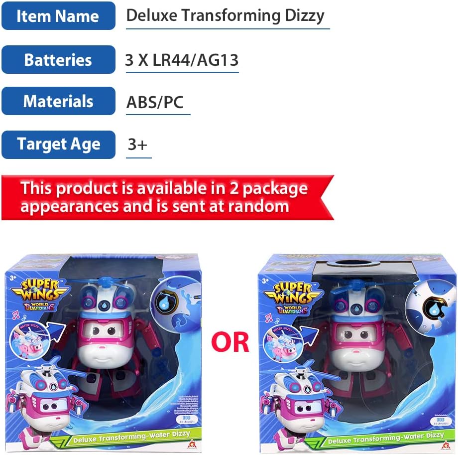 Super Wings Dizzy Deluxe Transforming, 2 Modi Roboter Deformation Flugzeug Action-Figuren Anime-Spie