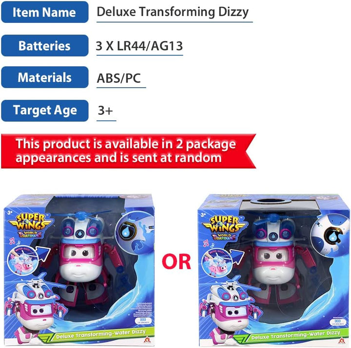 Super Wings Dizzy Deluxe Transforming, 2 Modi Roboter Deformation Flugzeug Action-Figuren Anime-Spie