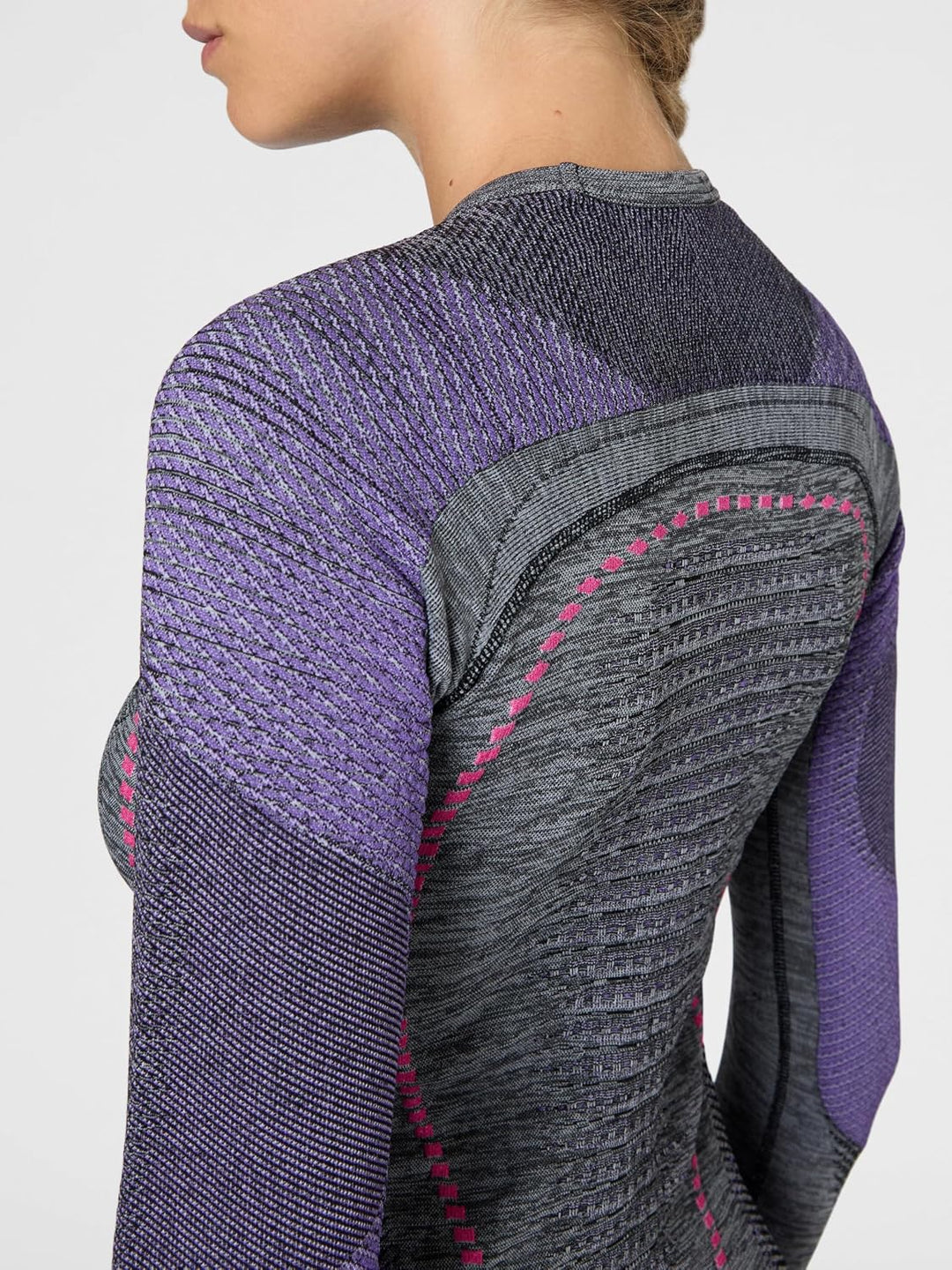 UYN Damen Unterhemd Ambityon UW Unterhemd, Black Melange/Purple/Raspberry, L/XL, U100023