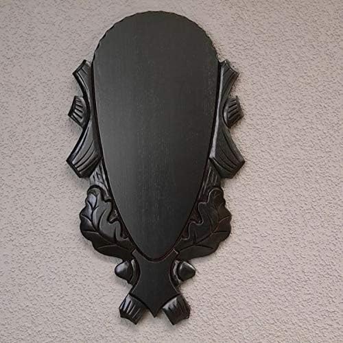 Trophäenschild geschnitzt gross Rothirsch Geweih Hirschgeweih AF H45 cm