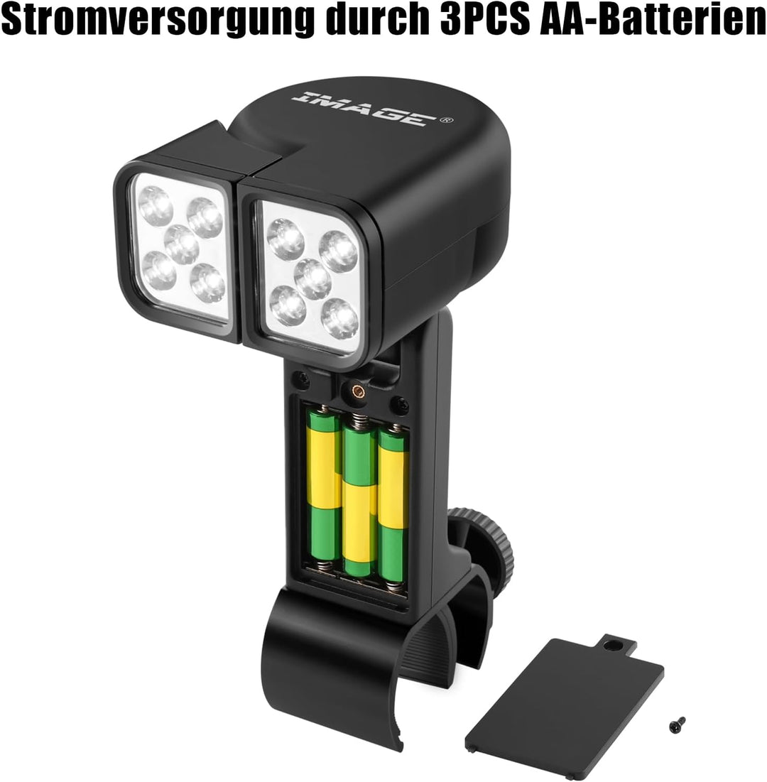 Grilllampe Grill Licht 10 LEDs verstellbare BBQ Grillbeleuchtung mit Touch Schalter und C-Klemme Bef