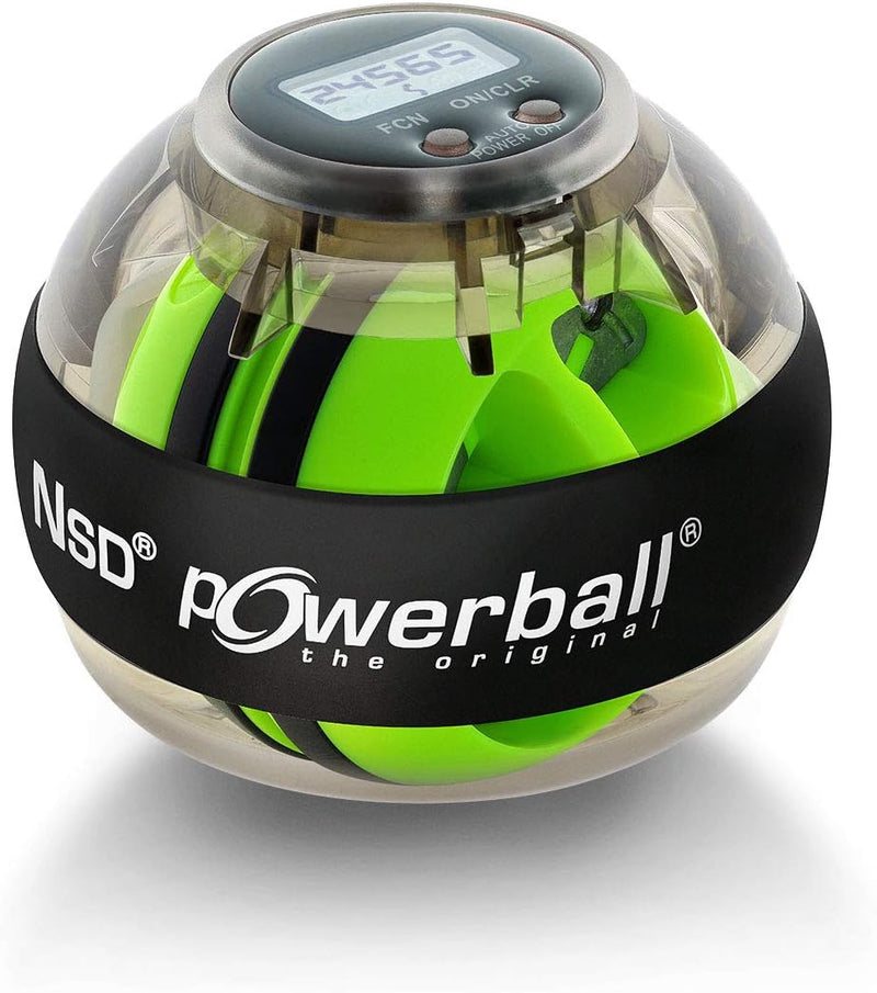 Powerball Autostart Max, gyroskopischer Handtrainer inkl. Aufziehmechanik und Drehzahlmesser, transp