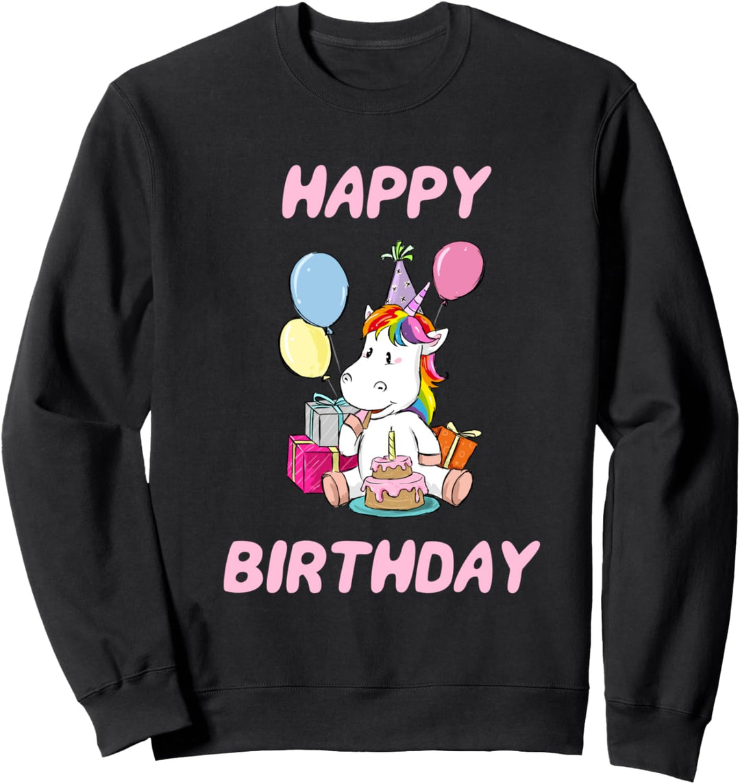 Alles Gute zum Geburtstag Mädchen Geschenke Einhorn Tochter Sweatshirt