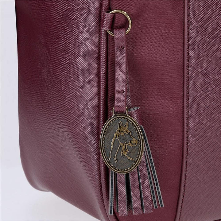 El Potra Wolle, lässig, schwarz, 22 x 25 x 10 cm, Polyester und PU, Schwarz, Lässiger Rucksack doppe