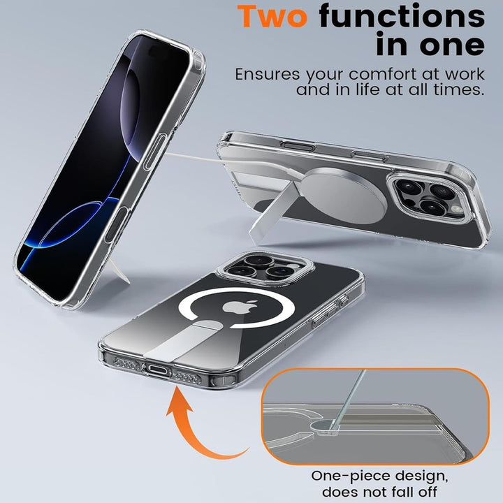 Verco Handyhülle für iPhone 14 Pro Hülle, Kompatibel mit Magsafe Metall Ständer Magnetisch Kamerasch