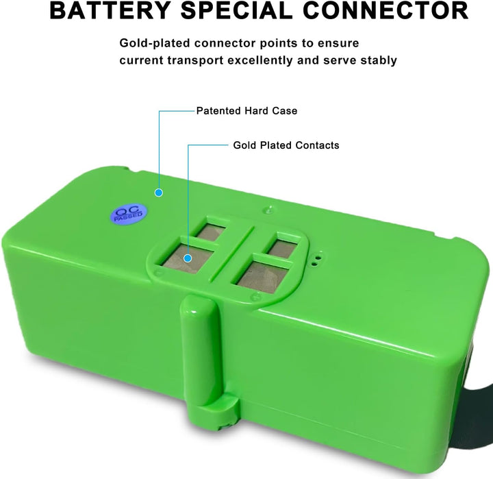 XITAIAN 3300mAh 14,4V 47,52Wh Akku Ersatz 4376392 1800LI Kompatibel mit iRobot Roomba 980 966 965 96