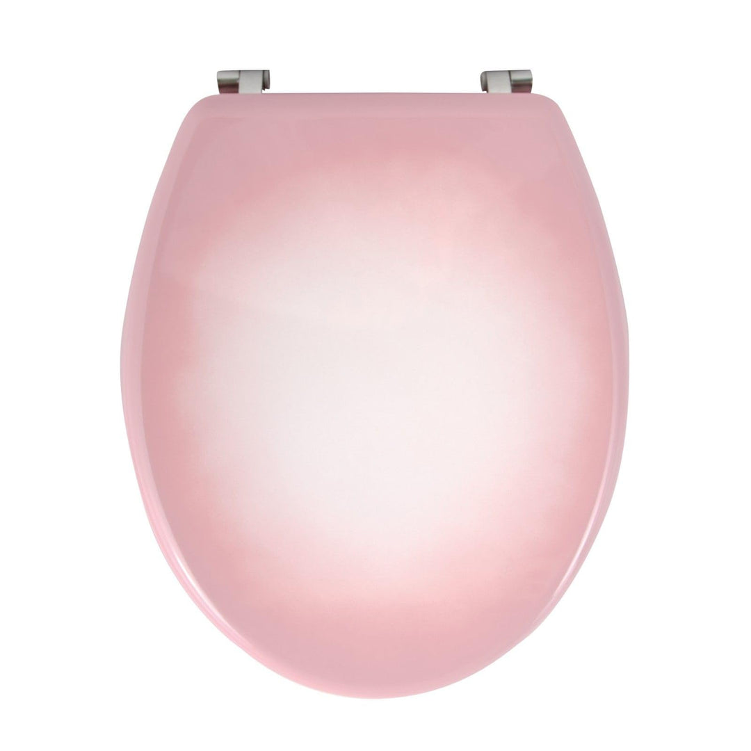 MSV WC-Sitz, MDF, rosa – Scharniere aus Edelstahl