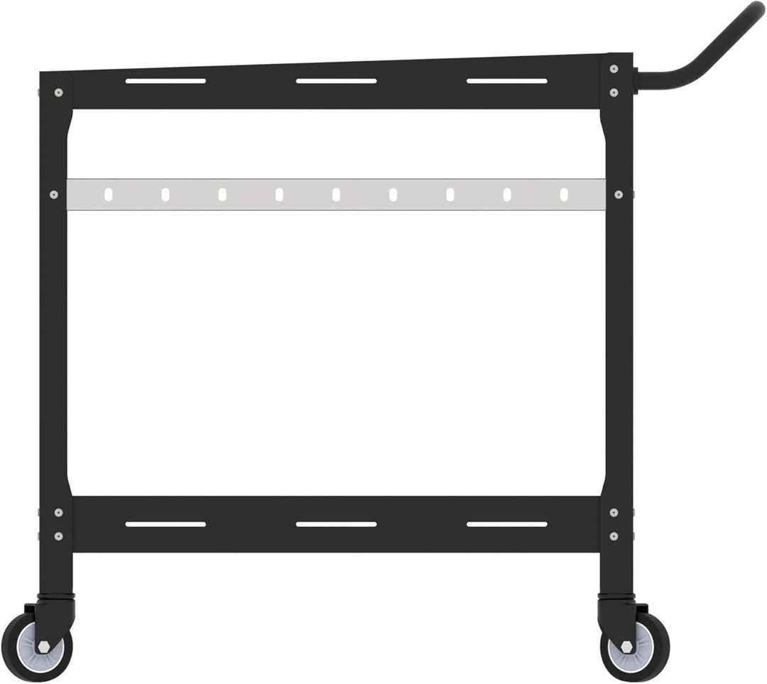 casa.pro Outdoor Servierwagen Bard Garten Rollwagen mit 2 Ablagen Stahl Indoor 72 x 77 x 38 cm Grill