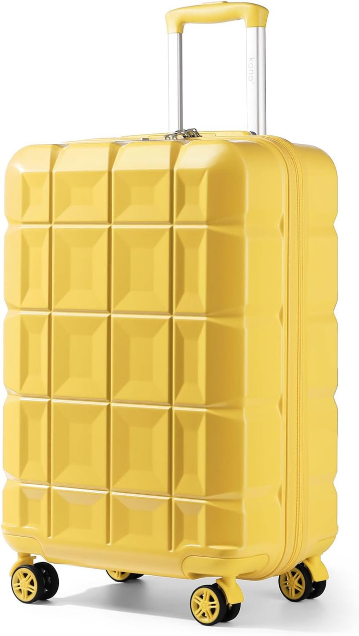 KONO Handgepäck Koffer Trolley Handgepäck 54cm Zwillingsrollen ABS Hartschalenkoffer Reisekoffer mit