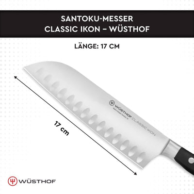 WÜSTHOF Classic Ikon Santoku 17 cm Schwarz 17 cm