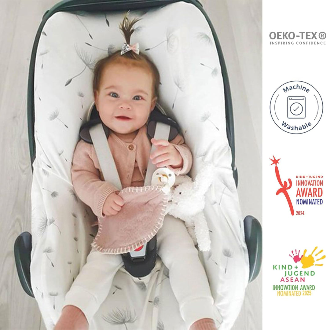 Original Dooky Seat Cover Schonbezug Dandelion für Babyschale Universalgrösse geeignet für 3 und 5 P
