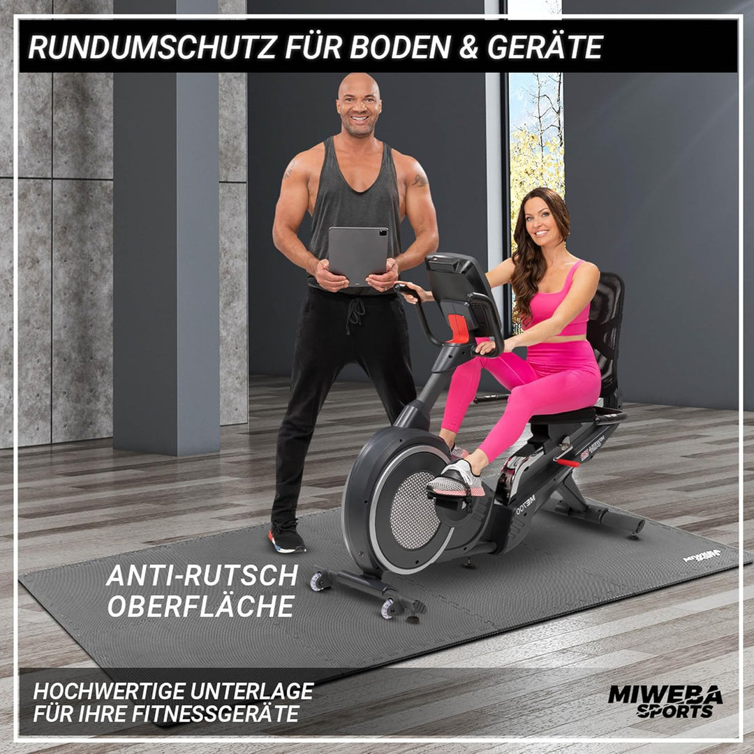 Miweba Sports Bodenschutzmatte BS100 | Sportmatte 3,175 m² - Set 8-teilig - 63,5 x 63,5 x 1,2 cm - P