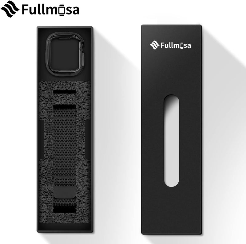 Fullmosa Kompatibel mit Apple Watch Series Ultra2/ Ultra Armband 49mm mit Hülle, Magnetisch Edelstah