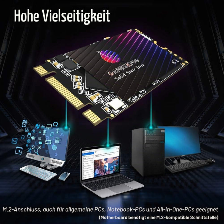 GamerKing SSD M.2 2242 256GB Ngff internes Solid State Drive 1TB 512gb 128gb 64gb für Desktop-Laptop