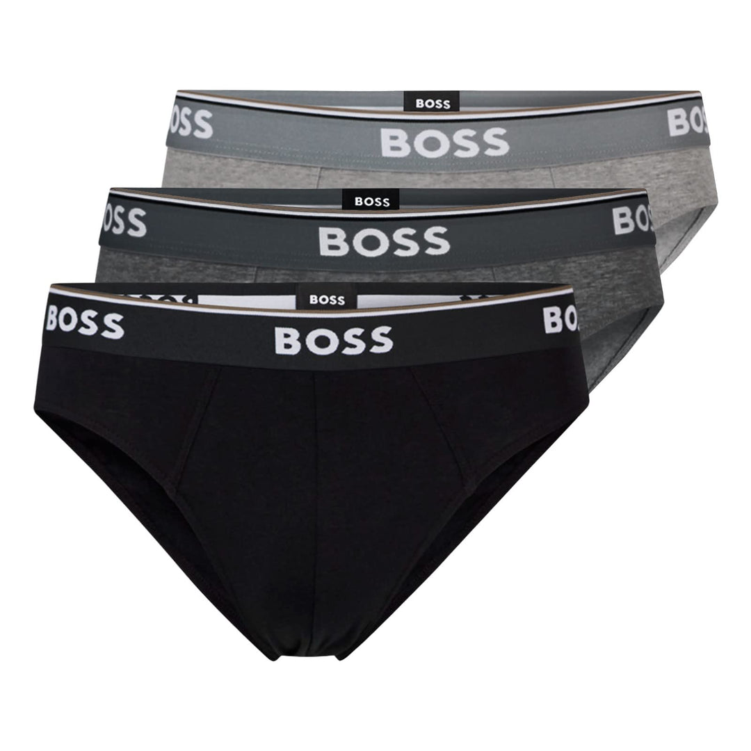 BOSS Herren Brief 3P Power Slips aus Stretch-Baumwolle im Dreierpack S -061 Open Grey, S -061 Open G