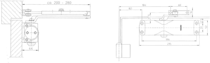 Geze Obentürschliesser – TS1000C – Silber