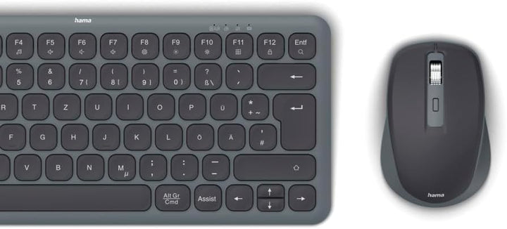 Hama Tastatur Maus Set kabellos (Multi Device Tastatur und Maus mit Bluetooth/Funk für PC, Smartphon
