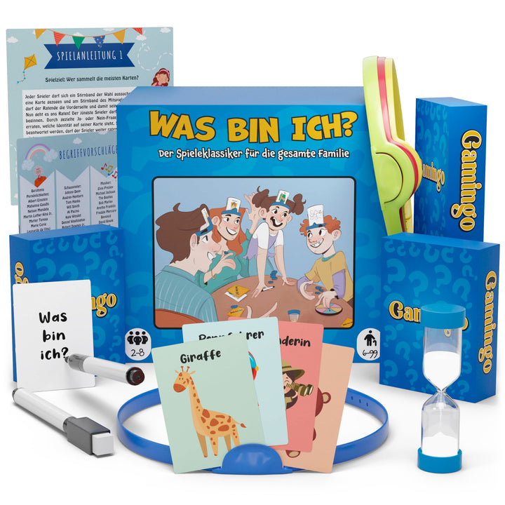 Wer Bin Ich Spiel für Kinder & Familien - Spiel ab 6 Jahre - bis zu 8 Spieler, lustiges was Bin Ich