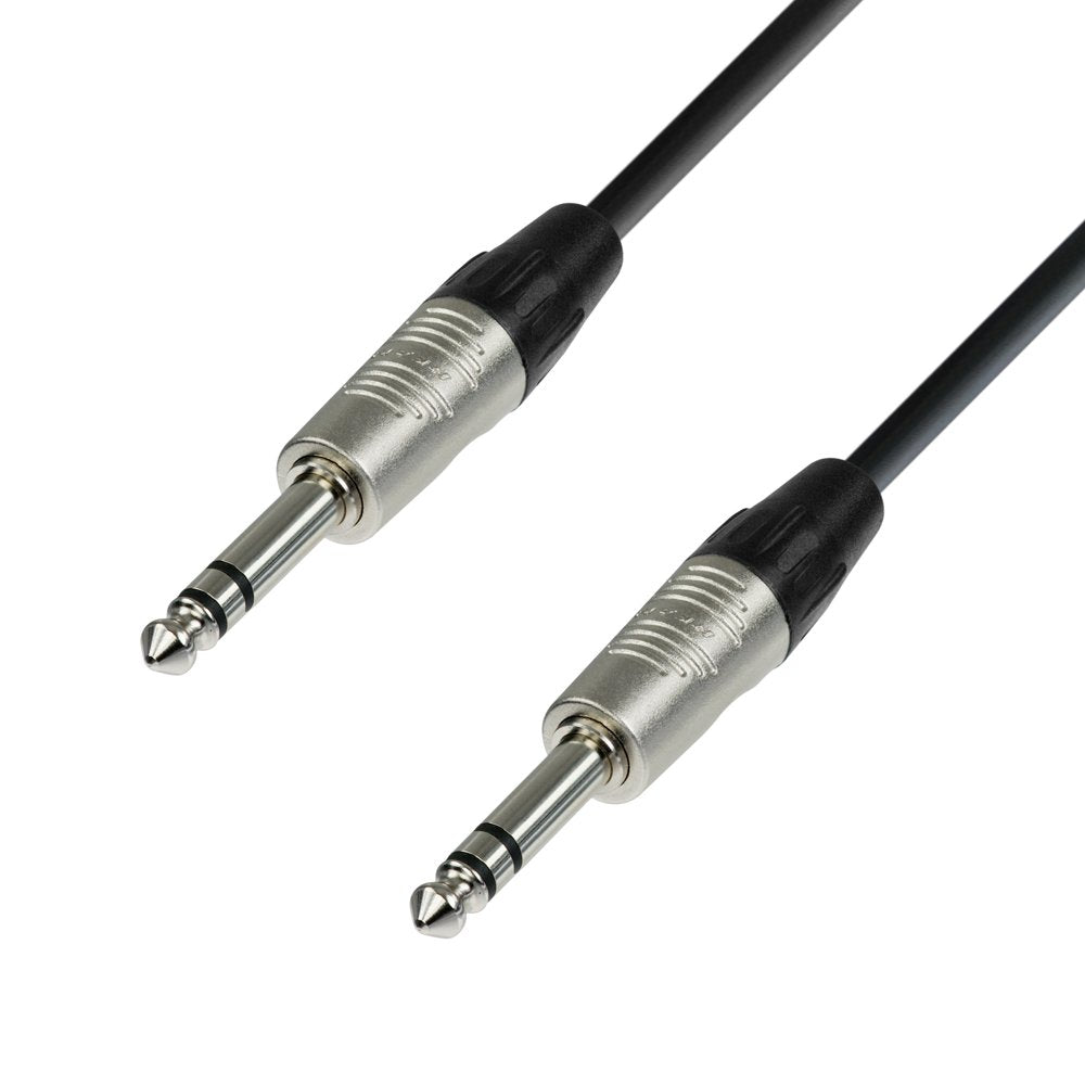 Adam Hall Cables 4 STAR BVV 0900 - Symmetrisches Kabel, 6,3mm Klinkenstecker Stereo auf 6,3mm Klinke