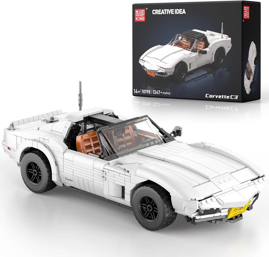 Mould King TechnikAuto Spielzeugauto-Modellbausatz,10198 MOC Sportwagen Bauset,Rennwagen-Bauset Moto