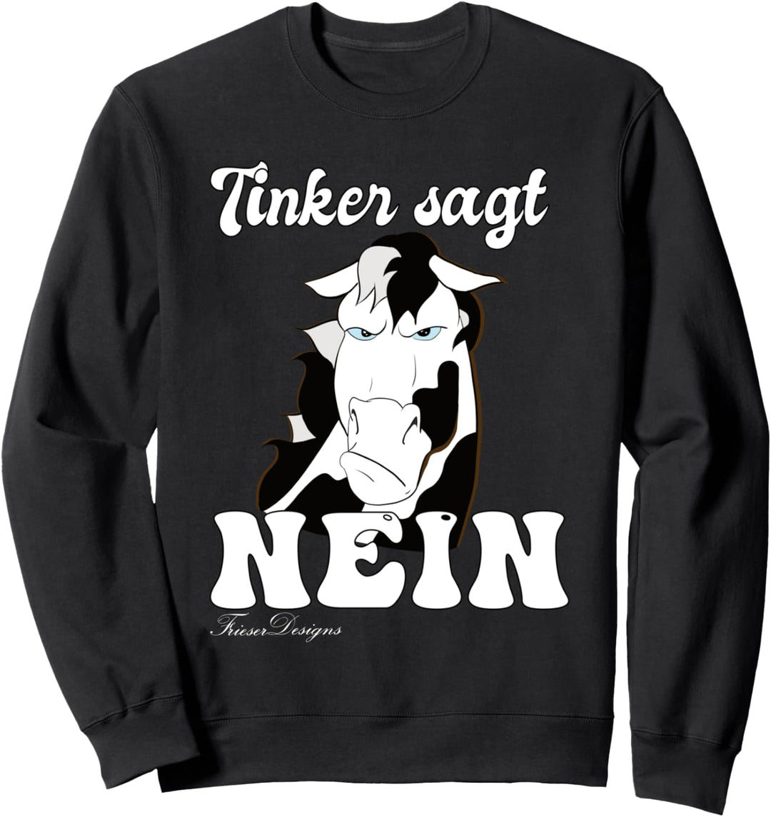 böses mürrisches Pferd sagt Nein lustiges Irish Tinker Sweatshirt