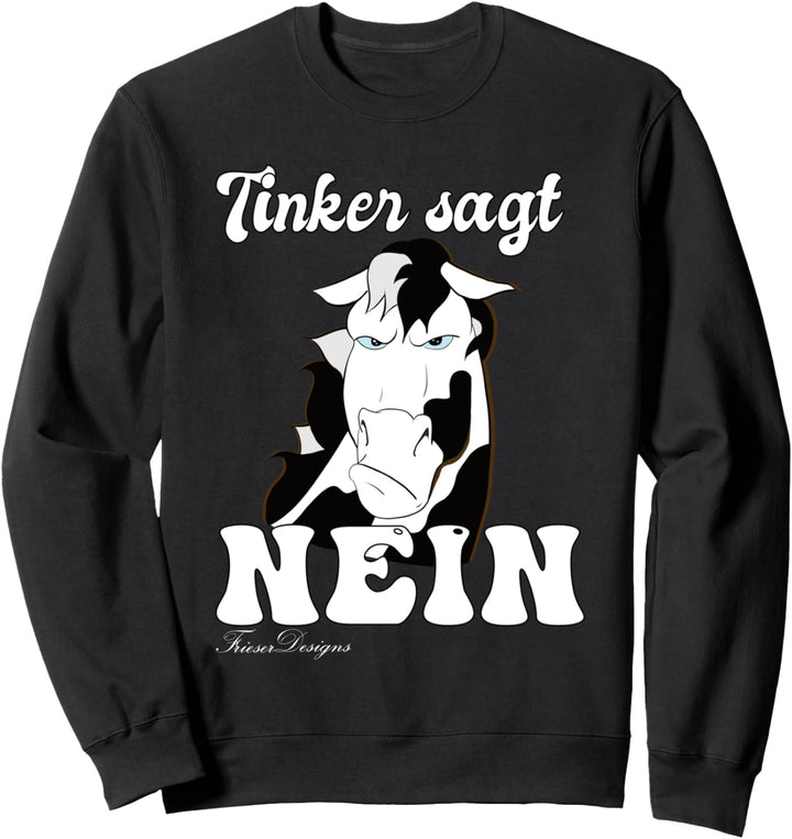 böses mürrisches Pferd sagt Nein lustiges Irish Tinker Sweatshirt