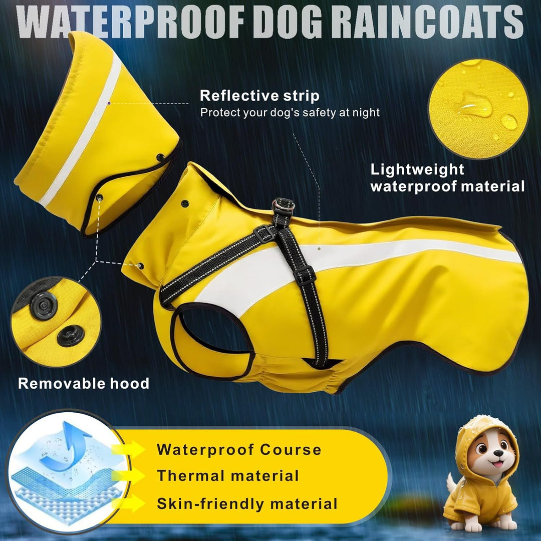 Hund Regenmantel wasserdichte Regenmäntel für Hunde Regenjacken mit Kapuze Haustier Regen Poncho Man