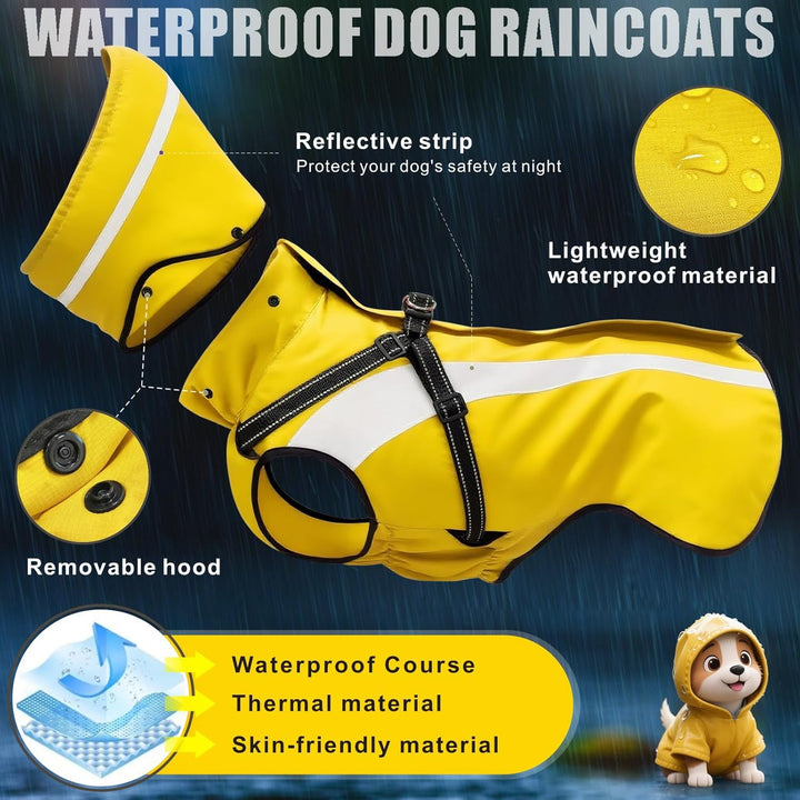 Hund Regenmantel wasserdichte Regenmäntel für Hunde Regenjacken mit Kapuze Haustier Regen Poncho Man