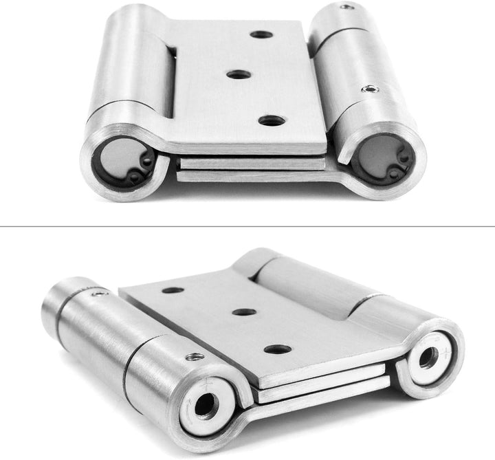 QWORK® Pendeltürband Türscharnier, 304 Edelstahl Scharniere für Pendeltür und Schwingtür für Cafe, S
