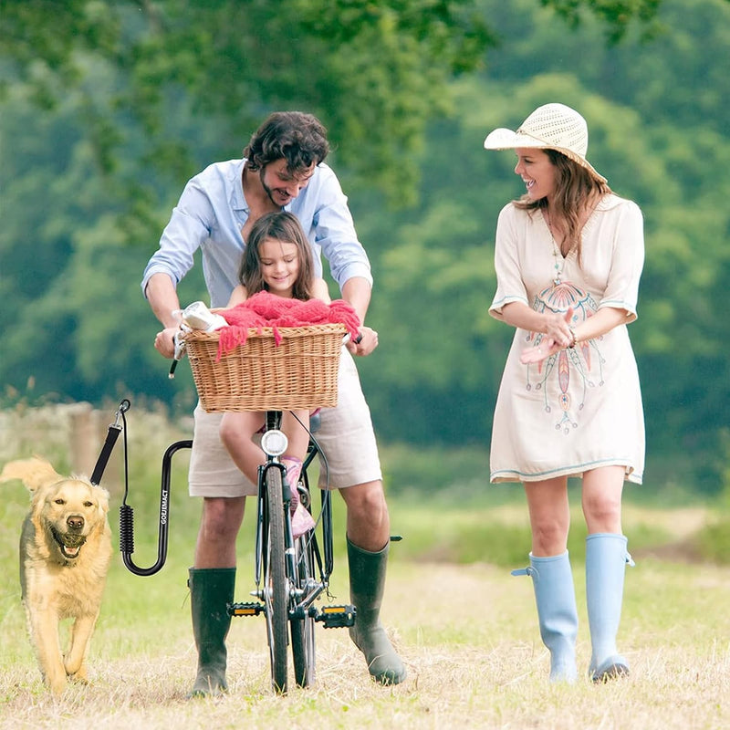 MRWiZMS Fahrrad Hundeleine,180°Fahrradleine Hund, Abnehmbar HäNde Frei Fahrrad-Hundeleine, Pet Exerc