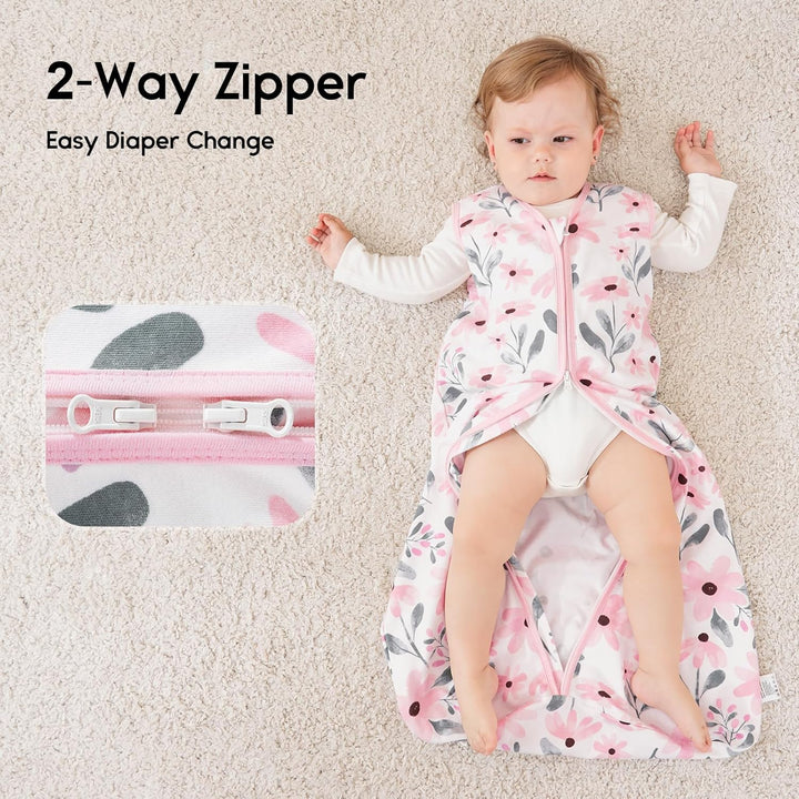 Yoofoss Schlafsack Baby Sommer 0.5 Tog - 3er Pack 84cm/12-18 Monate 100% Baumwolle Sommerschlafsack