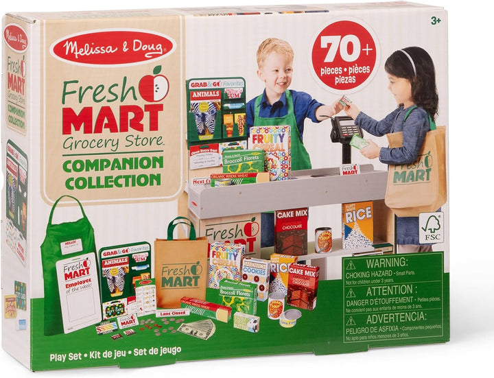 Melissa &amp; Doug 5183 Fresh Mart Grocery Store Play Food &amp; Role Play Companion Set (70+ Pieces) Role P