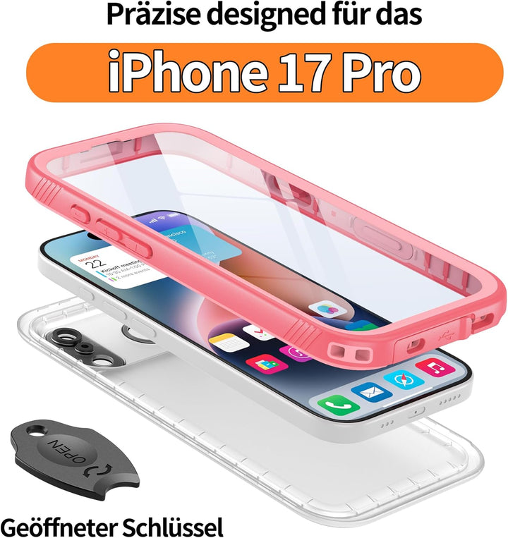 Cozycase TOP Militärschutz wasserdichte 360 Hülle Für iPhone 17 Pro | Outdoor Panzerhülle Full Armor
