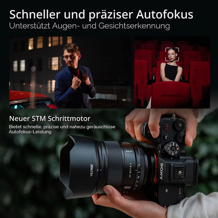 VILTROX 27mm F1.2 Pro E Mount Objektiv, 27mm f/1.2 Autofokus Grosse Blende APS-C Prime Objektiv, Kom