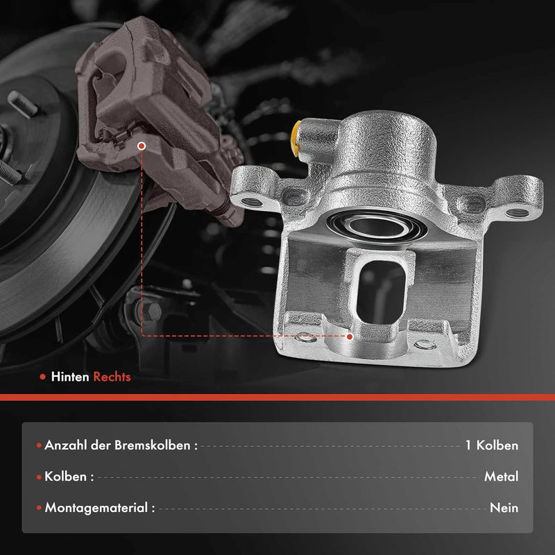 Frankberg Bremssattel Bremszange Hinterachse Rechts Kompatibel mit Lancer VII 2003-2011 Outlander I