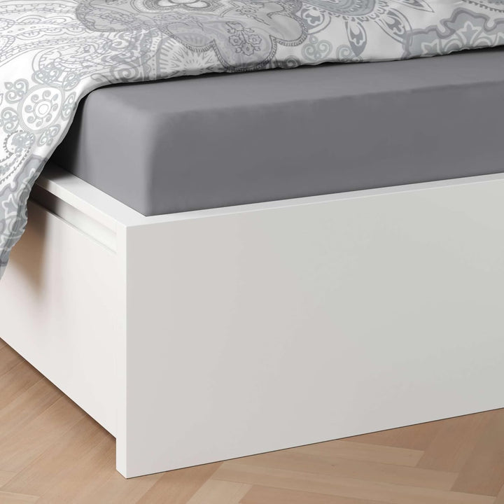 ETÉREA Mako Satin Bettwäsche 200x200cm + 2X 80x80cm - 100% Baumwolle Bettbezug Paisley Florina natür