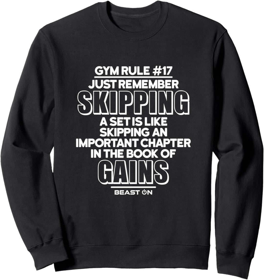 Gym Rule #17 Lustige Gym Training Fitness Workout Sprüche Sweatshirt