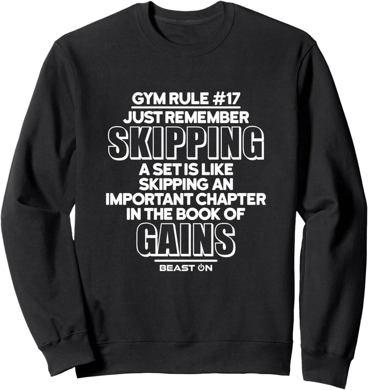 Gym Rule #17 Lustige Gym Training Fitness Workout Sprüche Sweatshirt
