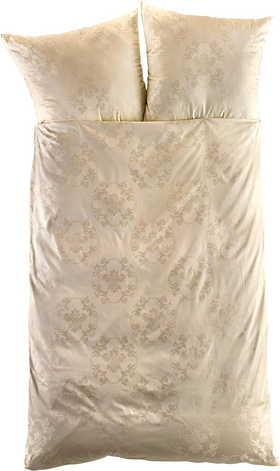 Curt Bauer Josephine 3737 Mako-Brokat-Damast Bettwäsche 155x220 + 80x80 2219-champagner