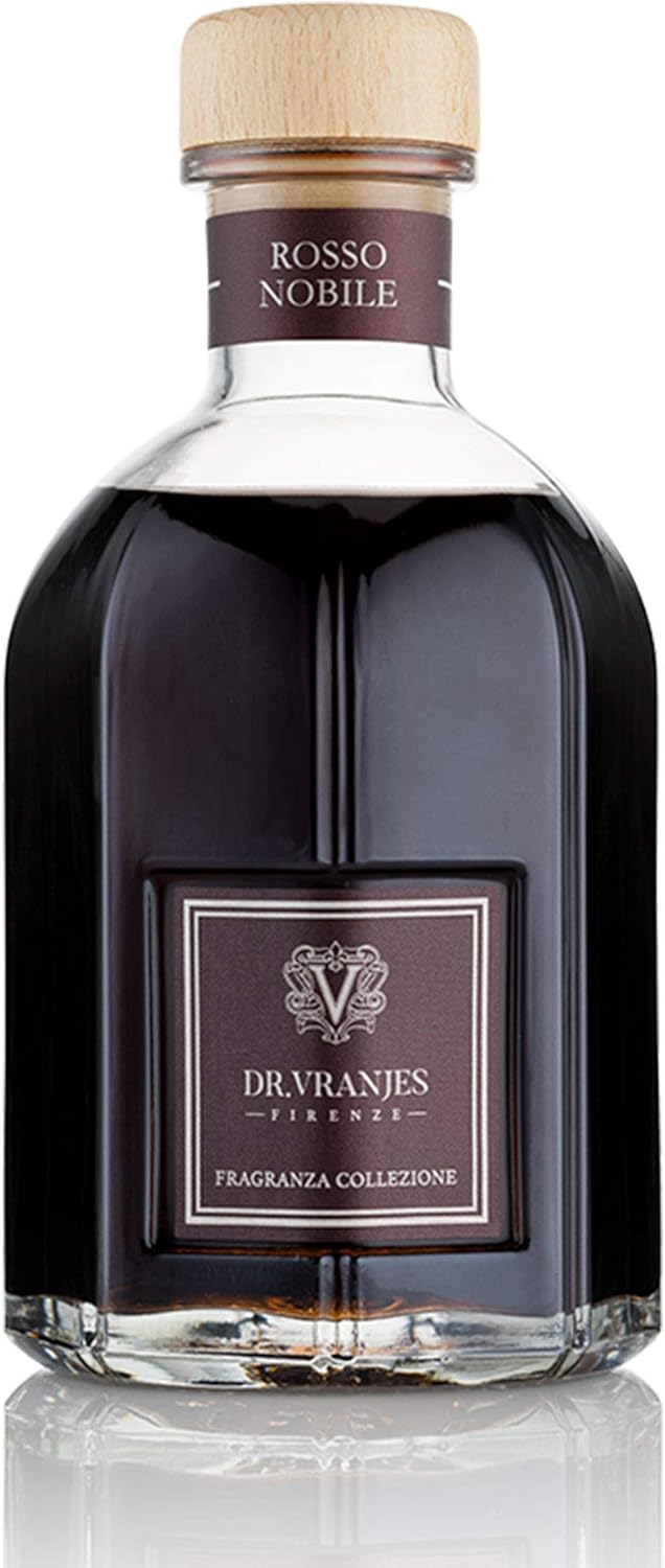 Dr. Vranjes – Rosso Nobile Diffuser 250 ml mit Schwarze Stäbchen - Luxus-Raumduft, Made in Italy, Ha