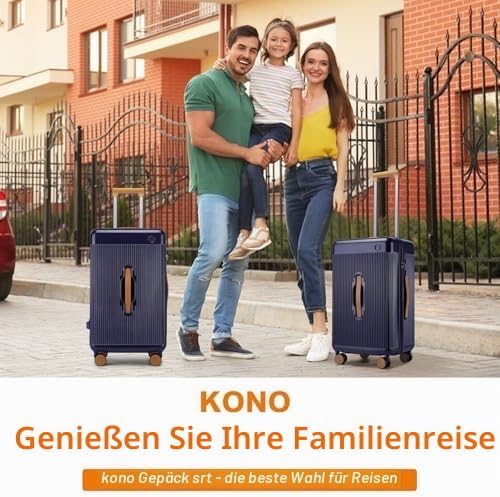 Kono 61 cm grosser Koffer, Leichter ABS+Polycarbonat-Hartschalentrolley, modischer Reise-Check-in-Et