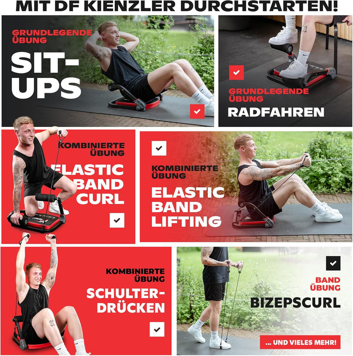 Fitnessgerät für Zuhause - Bauchtrainer - Bauchmuskeltrainer, Rückentrainer, Home Gym - Zusammenklap