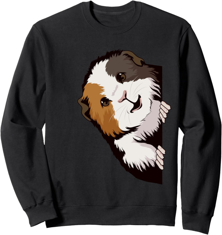 Meerschwein schaut von Seite Meersau Meerschweinchen Sweatshirt