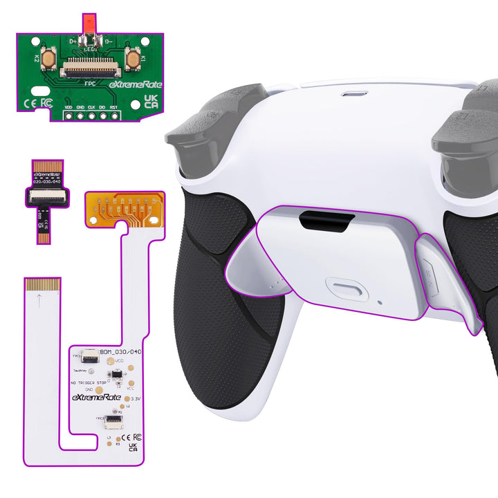 eXtremeRate Programmierbares Rise Remap Kit für ps5 Controller BDM-030/040, Remap Platine & Rückseit